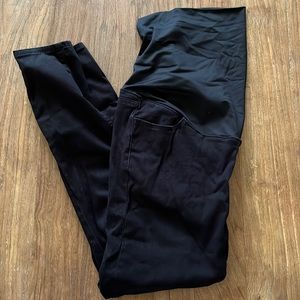 Loft maternity full panel black pant 8